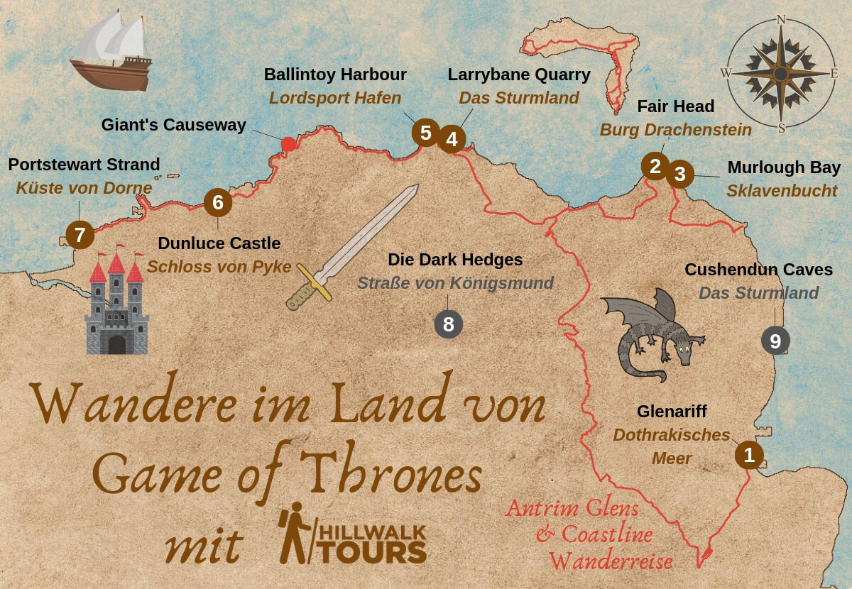 Game of Thrones Karte Nordirland